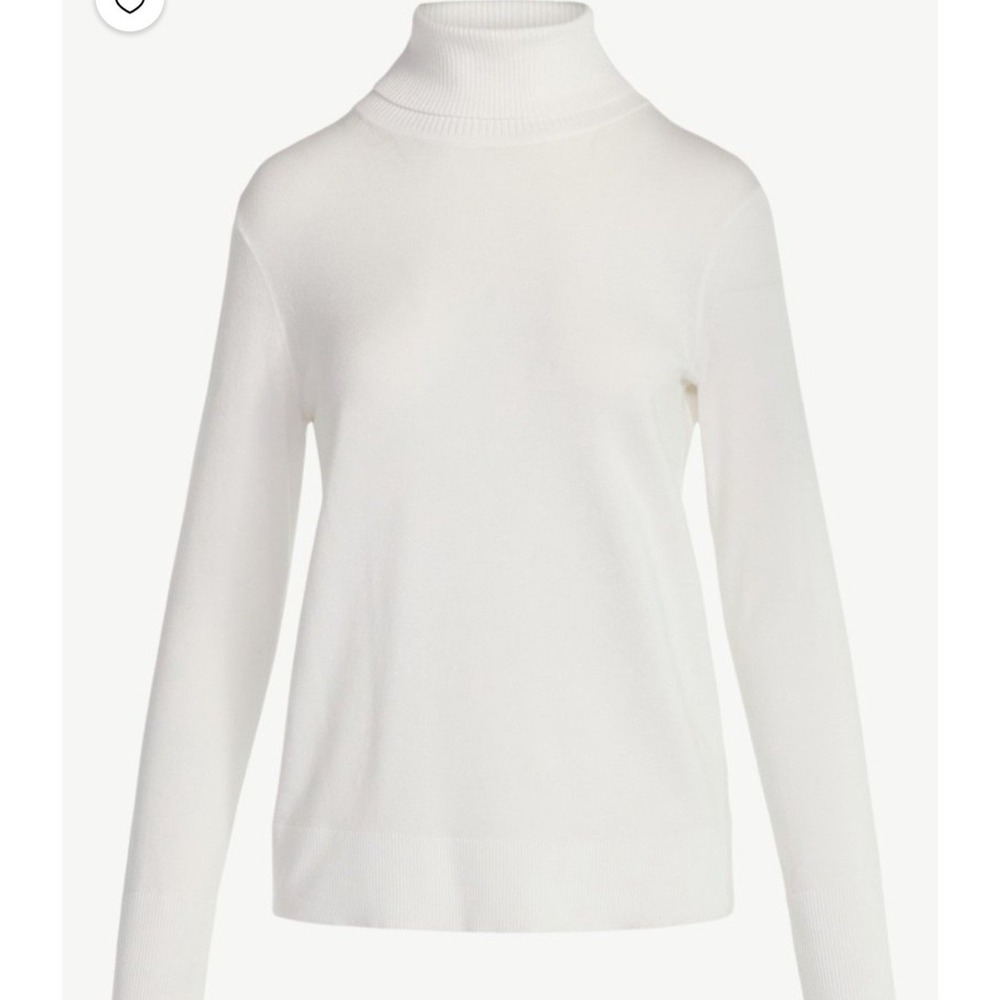Free Assembly Long Sleeve Ribbed Turtleneck Color Cream Size Large 12-14